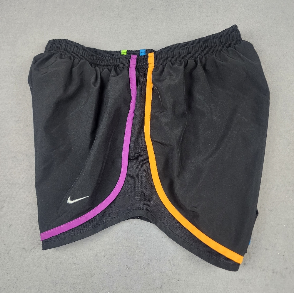 Nike Dri Fit Black Shorts with Colorful Trim Womens Medium Activewear - Picture 5 of 15